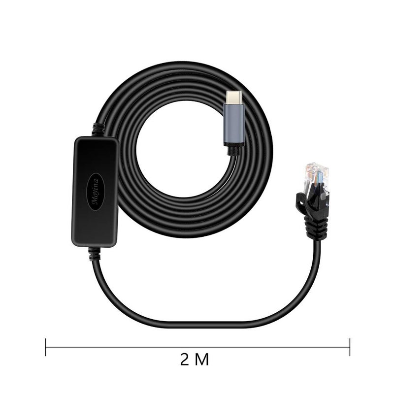 Moyina USB C to RJ45 Gigabit Ethernet Cable for MacBook Thunderbolt 3/Type-C, Windows, Chromebook, Surface Pro, Linux, Android Directly Connected to Switch, Router, Modem - Image 5